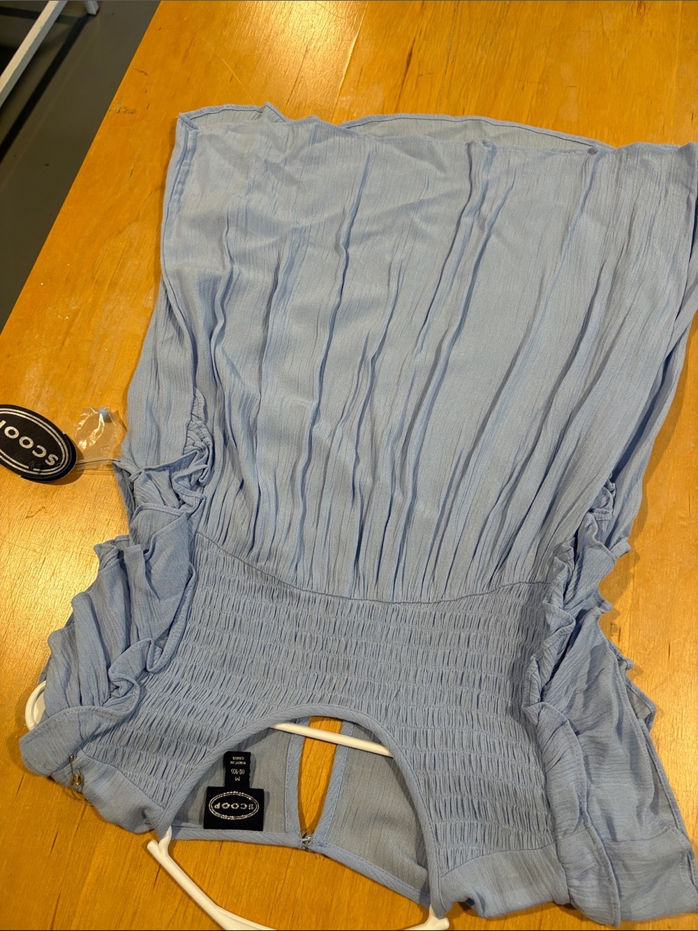 SCOOP ~ Baby Blue/ Light Blue Girls' Ruffled Smocked Tube Top